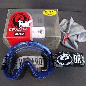 New Dragon Motocross Goggles Blue with Tear-Off Tabs